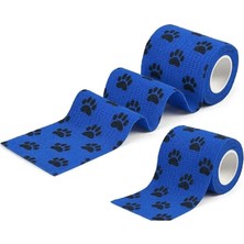 Zemira Bybars Octacare Pati Bandajı, Kendinden Yapışkanlı, Mavi, Pati Desenli, 7,5 cm x 4,5