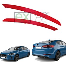 Hyundaı Elantra Arka Tampon Reflektörü Takımı Sağ + Sol Taraf 2016 - 2018 Elentra Arka Kedi Gözü