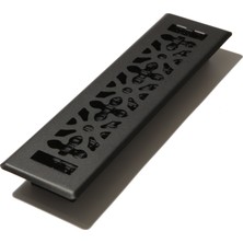 Zemira Grates 2 Inch 12 Inç Gotik Black Steel Floor Register, AGH212-BLK