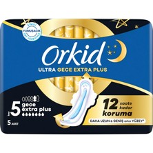 Zemira Orkid Ultra Hijyenik Ped Gece Ekstra Plus (Boy 5) 5 Adet Ped