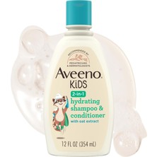 Zemira Aveeno Baby Kids 2'si 1 Arada Nemlendirici Şampuan Saç Kremi 354ML