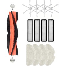 Zemira Dreame D10S, D10S Pro, D9 Max Gen2 1 Ana Fırça 4 Beyaz Yan Fırça 4 Filtre 4 Mop