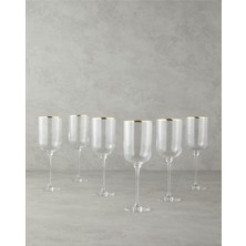 Zemira Bridgette Cam 6'lı Kadeh 350 ml Gold