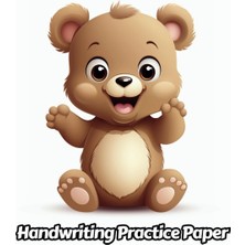 Zemira Independently Published Teddy Bear Handwriting Practice Paper: Wide Lines With Dotted Midline | For