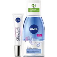 Zemira Nivea Çift Etkili Göz Makyaj Temizleyici 125ML Cellular Dolgunlaştırıcı Göz Bakım Kremi 15ML,CIL
