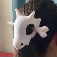 Zemira Cubone Skull Hair Pin - Temalı Kafatası Saç Tokası, Cosplay Gotik Tarz Saç Aksesuarı, El Yapımı