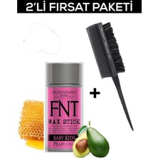 Zemira Fontenay Hair Wax Stick 75GR For Kids + Profesyonel Topuz Krepe Şiş Tarak 3043 2'li Set