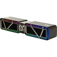 Zemira Divoom D-Base Masaüstü Hoparlör, Rgb Işıklı, Çift Portlu 35W Hızlı Şarj, Usb/a