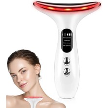 Zemira LED Ekranlı Yüz Boyun Masaj Aleti, 3 Farklı Renk Etkili Mod, Titreşimli Cilt