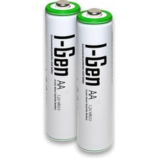 Zemira I-Gen B154 2 Adet Aa 1100 Mah Şarjlı Kalem Pil 1.2V Ni-Mh Solar Aydınlatma