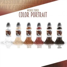 Zemira Michele Turco Portrait 6'lı Dövme Boyası Seti - Famous Ink Dövme Boyası - 1OZ/30ML
