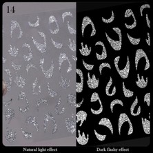 Zemira Nicole 3D Reflektif Efekt Nail Sticker Model - 14 (55881-14) 3028