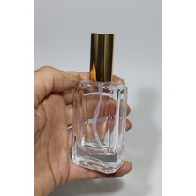 Zemira Paradise 10 Adet 50 ml Cam Yeniden Doldurulabilir Sprey Kolonya Boş Parfüm Şişe Altın Renk Kapaklı