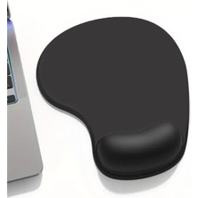 Zemira Softrest Siyah Mouse Pad – Bilek Destekli, Dayanıklı Ergonomik Tasarım
