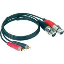 Zemira Klotz Twinkablo Siyah 2m 2x Rca - 2x Xlr Dişi