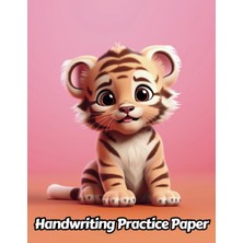 Zemira Independently Published Tiger Handwriting Practice Paper: Wide Lines With Dotted Midline | For Stud