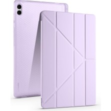 Zemira Zore Tab S11 Ultra Zore Tri Folding Kalem Bölmeli Standlı Lila