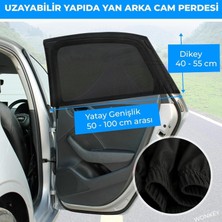 Zemira 1 Adet Paket Araba Yan Cam Perdesi, Oto Perde, Otomobil Yan Cam Güneşliği Sineklik, Arka C