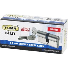 Yuma YM-B68S Cerman Barel 68MM 3 Anahtar Ambalaj Nikel Saten