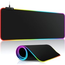Zemira Rgb LED Mouse Pad 80X30 Xxl - 13 Renk Mod, Mousepad Işıklı, Büyük Keyboard Mou