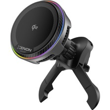 Zemira Xenon Qi2 Araç Şarjı Tutucu | 15W Aktif Soğutma Fanı 48W Adaptörü 360°