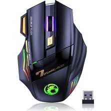Zemira Vegcoo C8 Oyun Faresi, Edilebilir Silent Click Oyun Faresi, 2.4g USB Alıcısı, 3 Ayarl