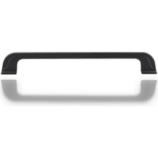 Zemira 10 Adet Alperen Düz Mobilya Mutfak Dolabı Çekmece Dolap Kulpu 128 Mm-12.8 cm Kulbu Siyah Metal Kulp