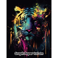 Zemira Abstract Tiger Graph Paper 1x1 Cm: 1cm Squared Grid Paper | Gift For People Who Love Cats, Wildlife