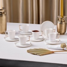 Zemira Aryıldız Claire Gold 12 Parça 6 Kişilik Kahve Fincan Takımı 90 ml