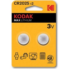 Zemira Kodak 2 Adet Ultra Lityum CR2025 Pil