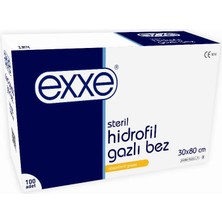 Zemira Exxe Steril Hidrofil Gazlı Bez (30X80 cm 2 Parça) 100 Adet