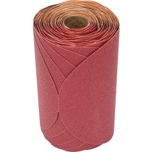 Zemira Stikit Kırmızı Zımpara Diskleri, 01114, Deliksiz, 15,24 Cm, 120+ Grade, 100 Diskli Paket, Otomat