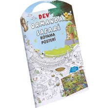 0-6 Yaş Yayınları Ormanda Safari Dev Boyama Posteri