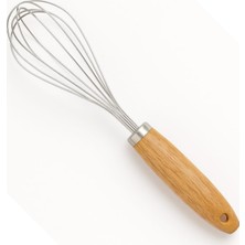 Zemira Vivaluxe Bambu Mutfak Çırpıcı, Kek Yumurta Çırpıcı, Paslanmaz Çelik, Ergonomik Sap, Dayanıklı, Çok