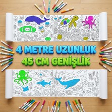 Zemira Dev Rulo Boyama Kağıdı Okyanus Macerası 4 Metre 45CM Genişlik