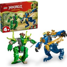 Zemira Ninjago Jay’ın Ejderha Robotu Savaşı 71853-4 Yaş Üzeri Kız Erkek Çocuklar Için 2 Robot V