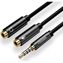 Zemira Veggieg 3.5mm Mikrofon Birleştirici Y Kablo