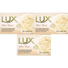 Zemira Lux Velvet Touch Sabun, 80G, Jasmine & Almond Oil, 3'lü Set