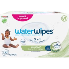 Zemira Waterwipes Çocuk Bio Islak Mendil 60 Lı x 12 Adet (720 Yaprak) - Toddler
