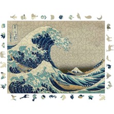 Zemira Ahşap Puzzle Yetişkin - Kanagawa'nın Büyük Dalgası - 450 Parça, 29 x 39 cm - Yapıştırıcı Folyo Dahi