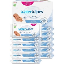 Zemira Waterwipes Yeni Doğan & Hassas Ciltler Için 720 Yaprak Bebek Islak Mendili (12 x 60 Adet), Bitki Ta