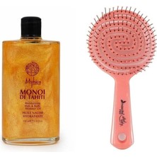 Zemira Myhica Işıltılı Saç & Vücut Nemlendirici - 100 ml + Pembe Pro Üç Boyutlu Oval Saç Fırçası 02