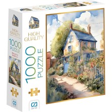 Zemira Ca Bahçeli Ev 1000 Parça 2,2mm Kalınlık 48X68CM Profesyonel Hobi Puzzle Yapboz