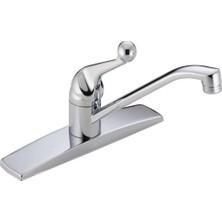 Zemira Faucet Klasik Tek Kolu Evye Bataryası, Krom Mutfak Bataryası, Mutfak Lavabo Bataryası 3 Delik