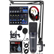 Zemira Wizard Paket-3 Cx2 Stüdyo Mikrofon MDX-06FXU Stüdyo Kayıt Mikseri Ekipman Seti