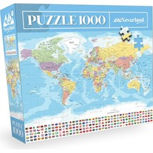Zemira Neverland 1000 Parça Puzzle - Map-I (Dünya Hari̇tasi-I)