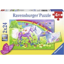 Zemira Ravensburger 2X24 Parçalı Puzzle Gökkuşağı Atları