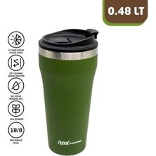 Zemira Rox Camping 0191 Kahve Termosu 0.48 Lt - Yeşil