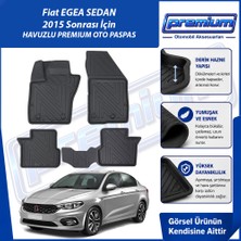 Fiat Egea Sedan Paspas Araca Özel 2015 Sonrası Derin Havuzlu Premium Oto Paspas