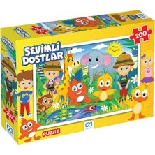Zemira Ca Sevimli Dostlar 200 Parça 33X48CM Çocuk Puzzle Yapboz